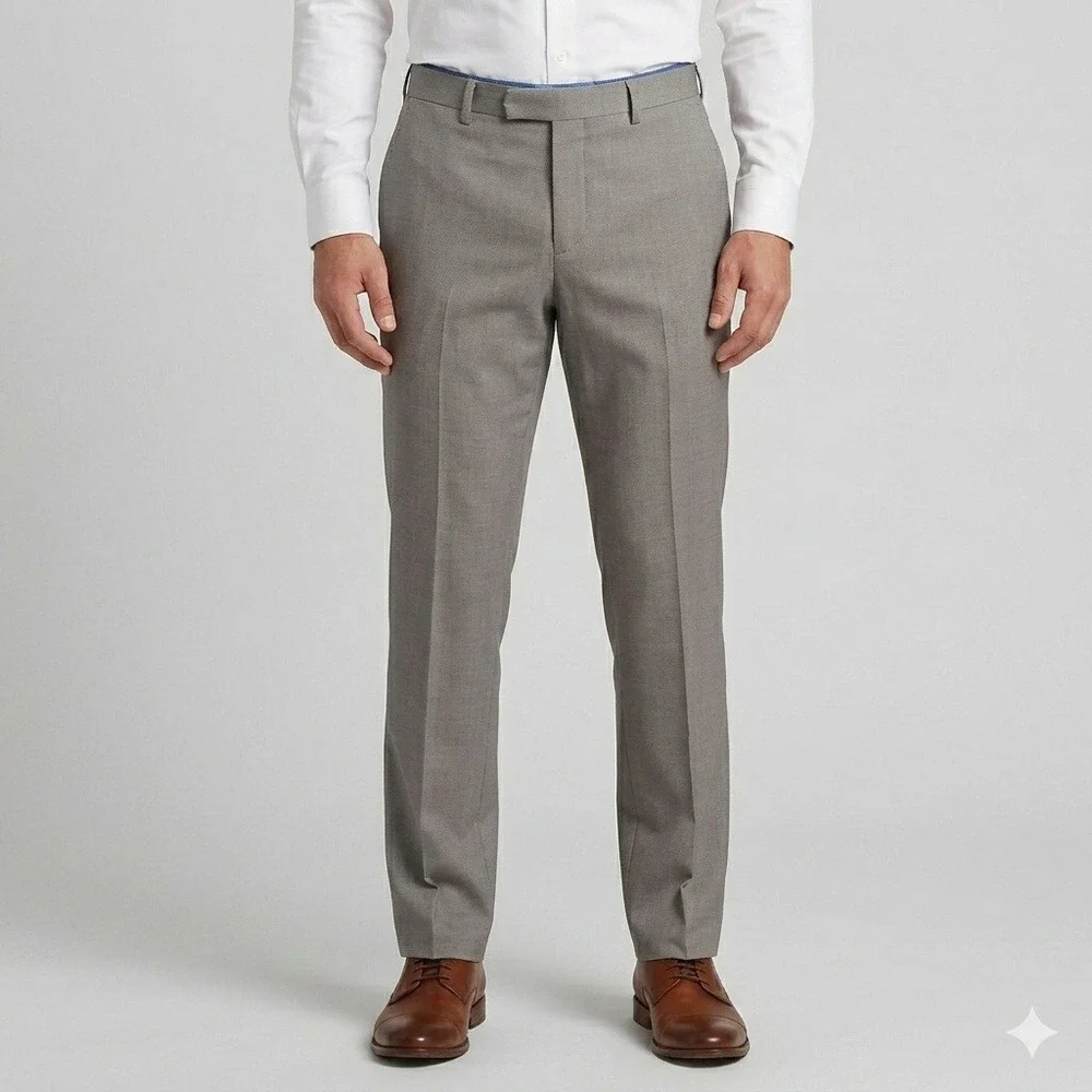 Banana Republic Tailored Slim Fit‎ Non-Iron Chino Dress Pants 33x34 Brown